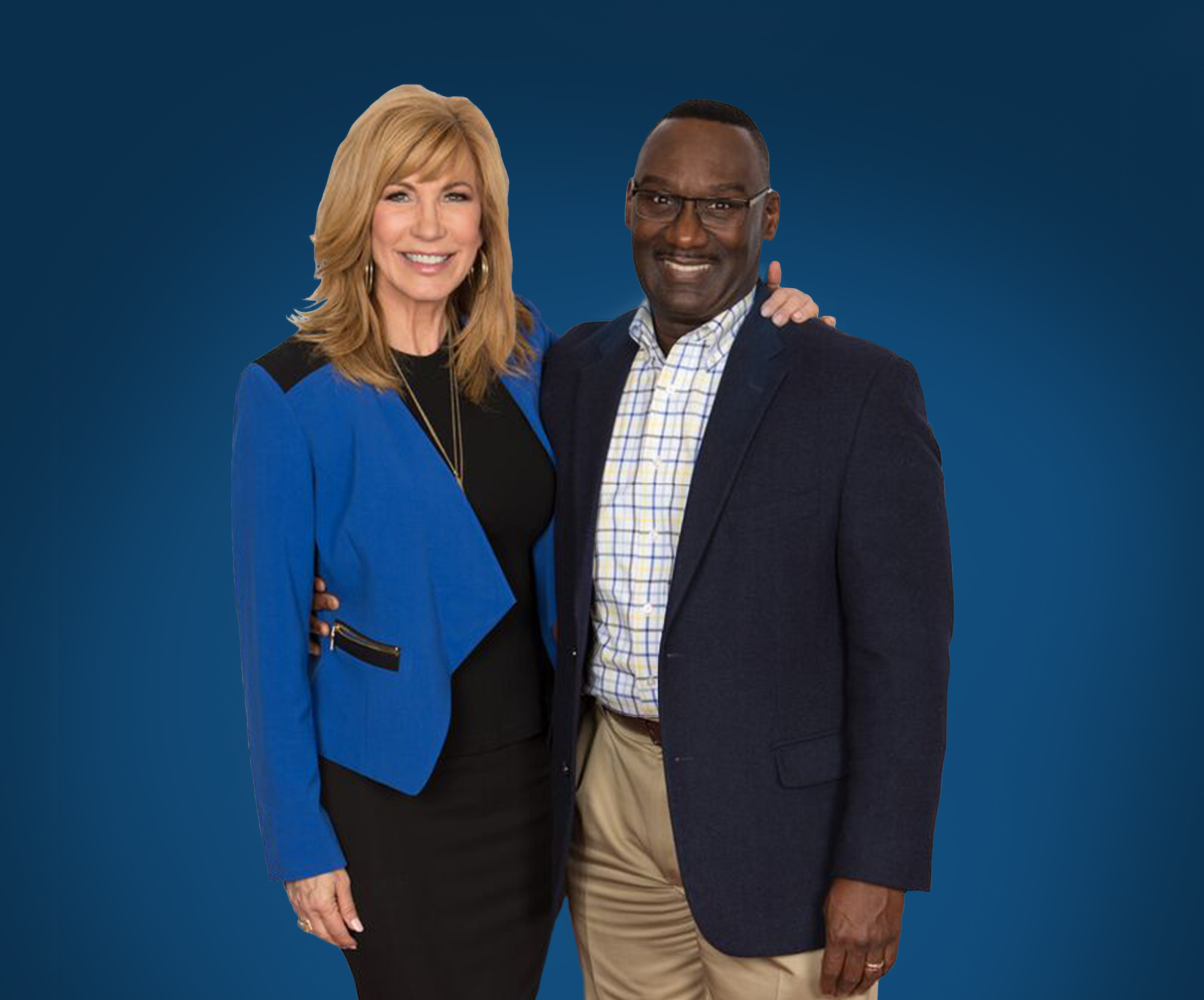 Leeza Gibbons with George Griffin